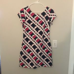 Women’s Mahi Gold Flag pattern dress